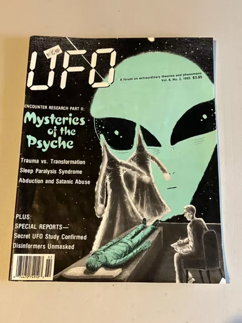 UFO Magazine Vol 8 No 2 1993 Mysteries of the Psyche Sleep Paralysis Vtg 1990s