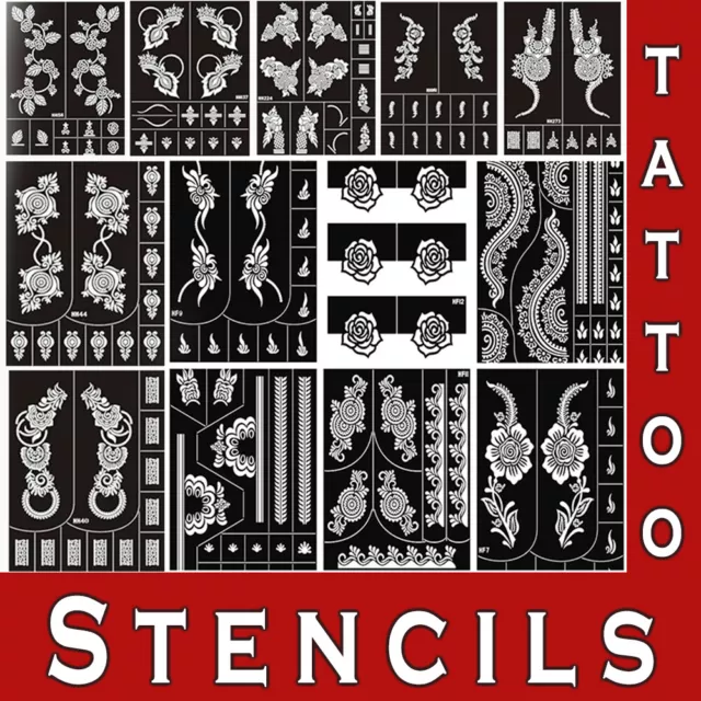 Large Henna Stencils Hand Mandala Temporary Tattoo Mehndi Template Lace  Body Art