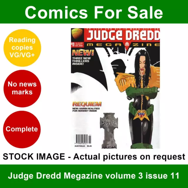 Judge Dredd Megazine volume 3 issue 11 comic - VG/VG+ - 08 Dec 1995