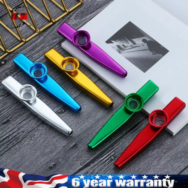 6 pieces metal kazoo set instrument membrane metal kazoo in 6 colors gift