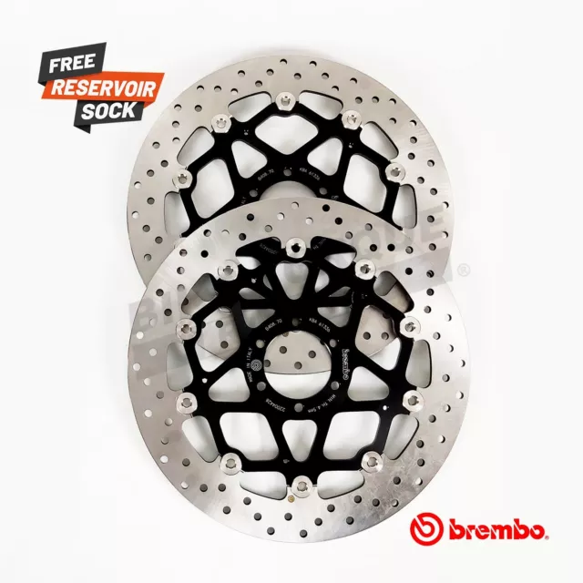 Brembo Floating Front Brake Disc Pair to fit Aprilia RSV1000 Mille R 2003-2008