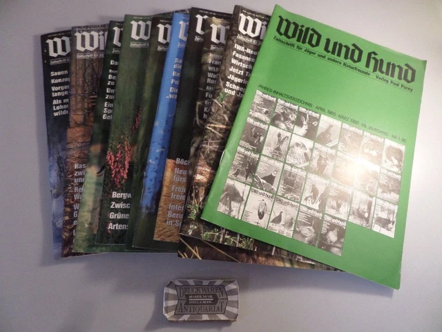 Wild und Hund - 88. Jahrgang 1985 Nr. 1-5, 8, 14, 17, 19 [9 Hefte & Inhaltsverze