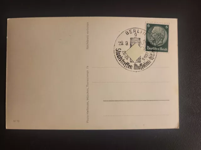 Ansichtskarte/Postkarte der F.. und der Duce 1937 Sonderstempel Berlin Staats.. 2