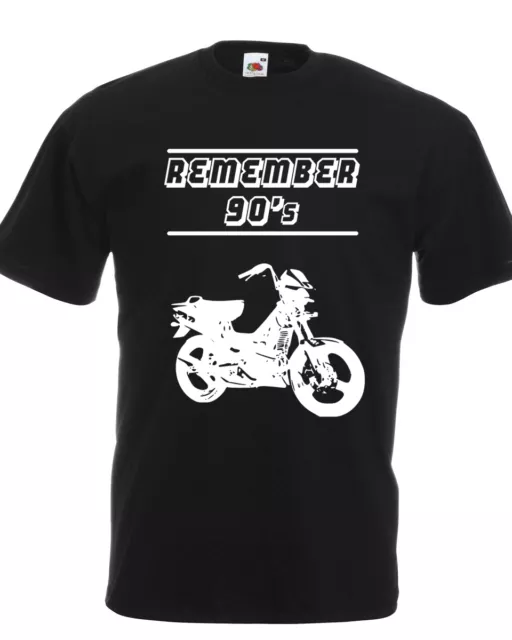 T-shirt FIFTY TOP Remember 90 motorino moto anni 90 anni 80 gialla nera bianca