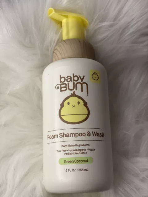 Baby Bum Foam Shampoo & Wash Fragrance Free | 12 FL OZ |Coconut | Hypoallergenic