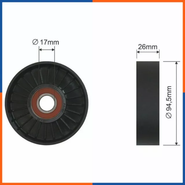 Galet tendeur de courroie d'accessoire pour CHRYSLER | 05096525AA, 0340770SX
