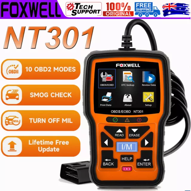 FOXWELL OBD2 Scanner NT301 12V Car Engine Fault Code Reader OBD Diagnostic Tool