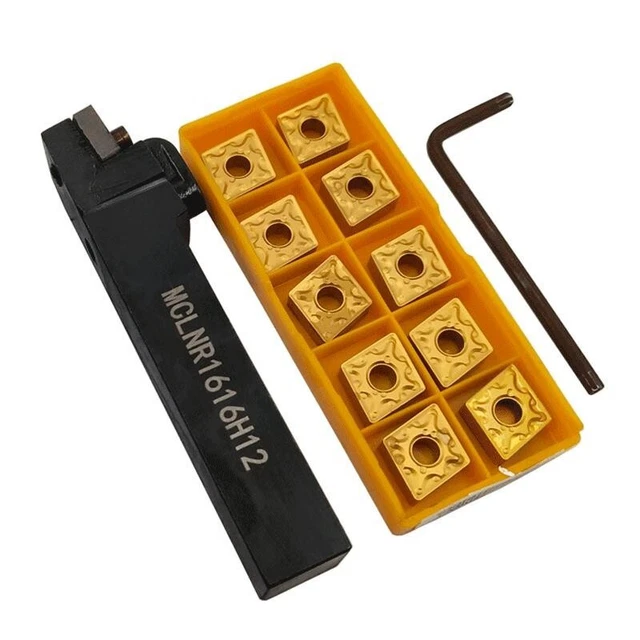 Porte-outil De Tour SPB332 Avec 10 Inserts Carbure GTN-3 SP300 – Pour Tournage Métal – Longueur 150 Mm