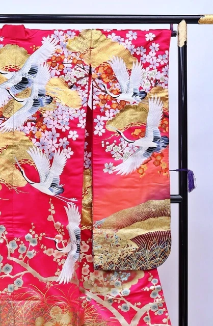 Japanese Kimono Uchikake Wedding Pure Silk  japan 164 2
