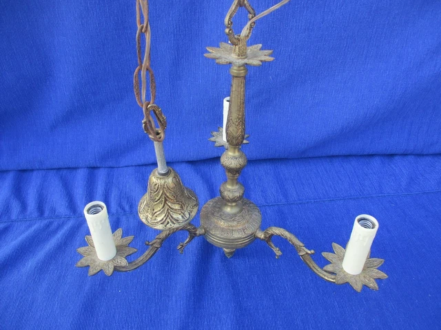 Lustre en métal bronze laiton??? Luxus 3 branches
