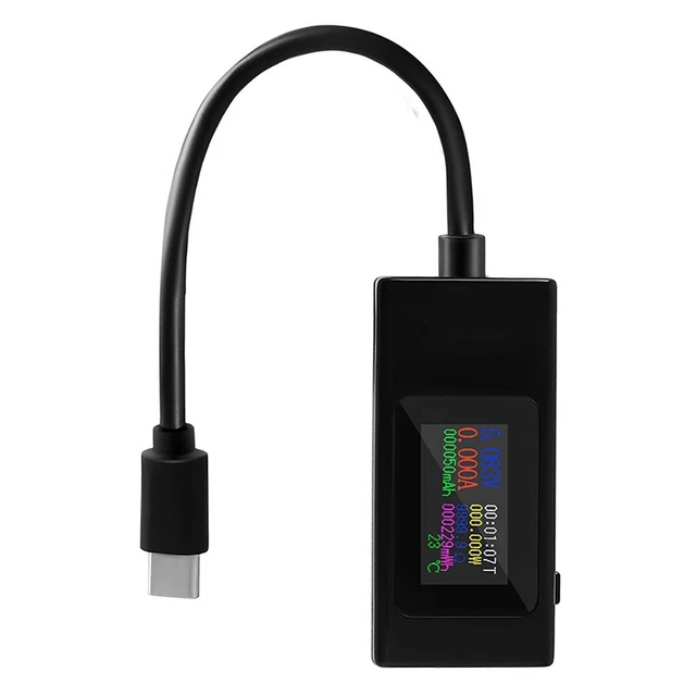Werkstatt Multimeter Spannungsmesser USB-C Messgerät 0-195W 1St. 4-30V QC2.0/3.0