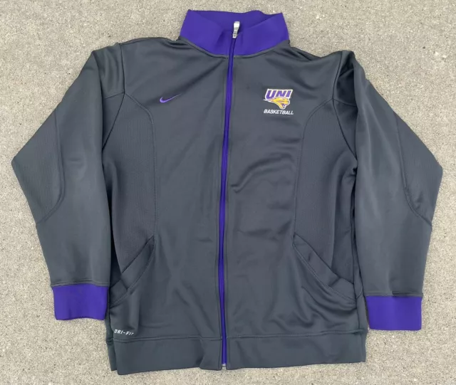 *NICE* Northern Iowa Panthers Nike Full Zip DRI FIT Jacket Large UNI Basketball