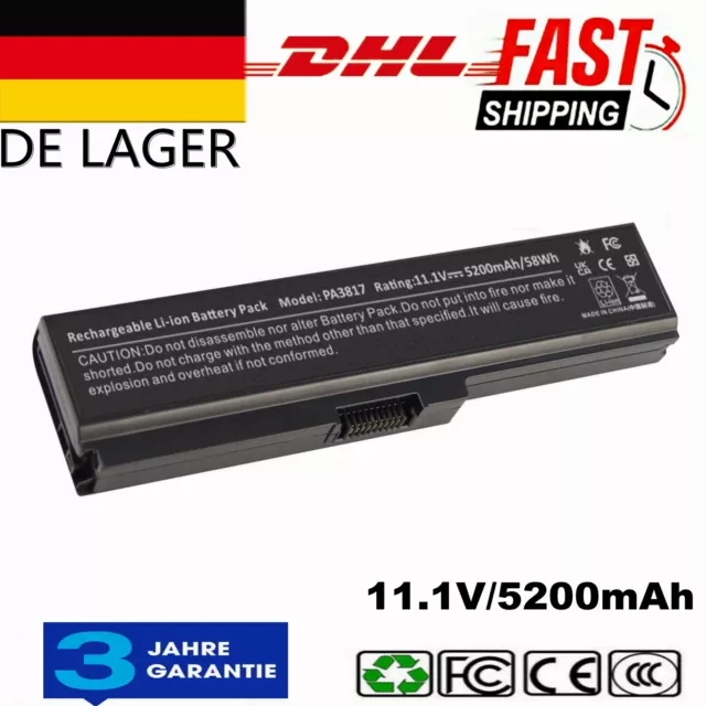 Akku für Toshiba Satellite PA3817U-1BRS PA3817U-1BAS C650 C655 C660 C665 C670 DE