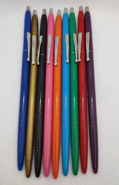 Vintage Lot Of 9 Multicolor Lindy Ink Pens DRIED UP INK Movie Prop