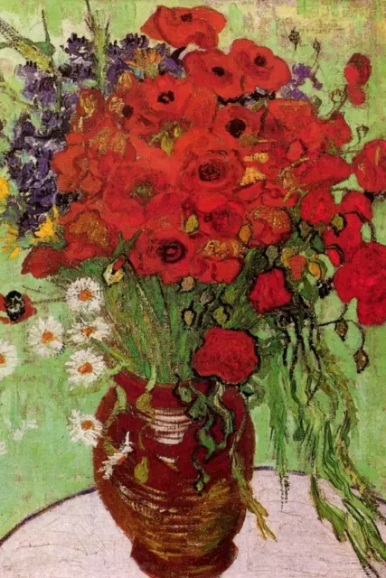 Vincent Van Gogh Red Poppies And Daisies Laminated Poster 24x36