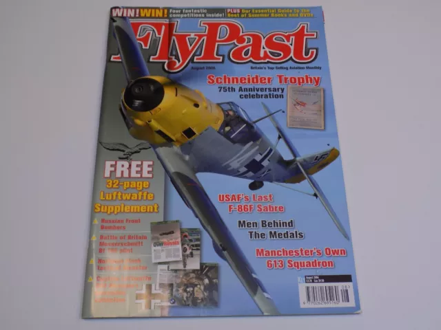 Fly Past Magazine Aug 2006 Schneider Trophy USAF F-86F Sabre 613 Squadron RAF