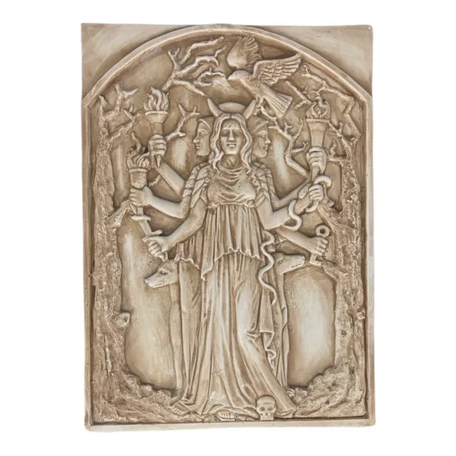 Hecate Hekate Greek Triple Goddess of Magic Bas Relief Wall Decor Sculpture