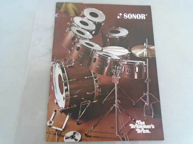 Vintage 1977 Sonor Phonic Drum Binder Catalog-The Drummer's Drum-Very Good!