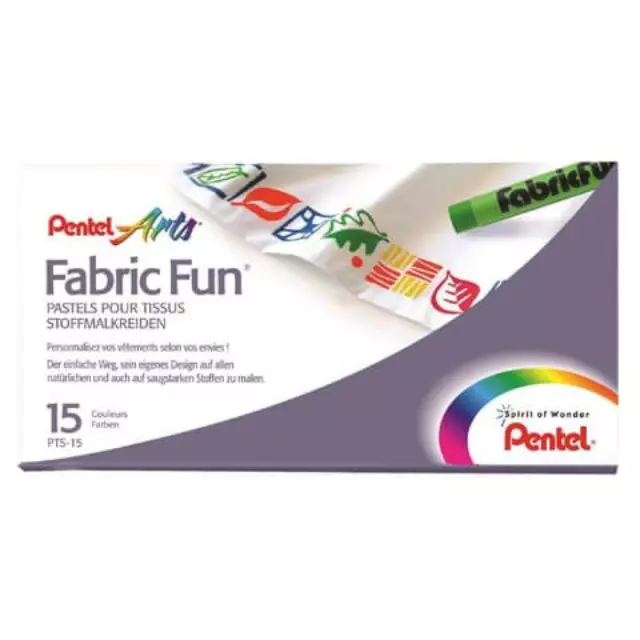 Pentel Fabric Fun Stoffmalkreide Farbsortiert 15 St. PTS-15 (4711577000152)