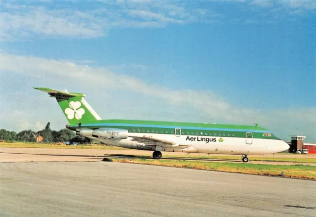 T.A.S. 020 AER LINGUS BAC 1-H 208 EI-ANF C/N 050  Airplane Postcard
