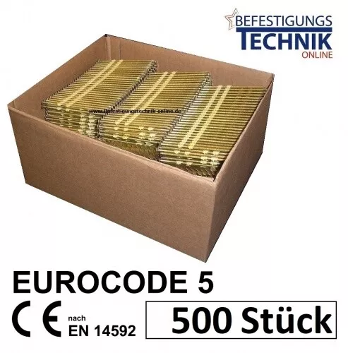 500 Streifennägel 20° 4,6x160mm glatt blank für Streifennagler Bostitch Prebena