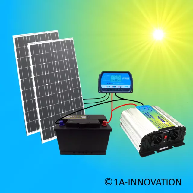 300W Wohnmobil-Solaranlage, Komplett-Set mit 3 Hochleistungs