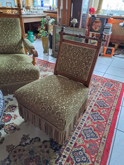schöne alte Gründerzeit Sitzgarnitur-Sitzgruppe "großes Sofa und zwei Sessel " 2