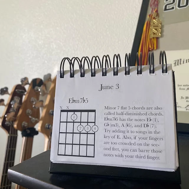 365 DAYS GUITAR Chords Calendar 2023 Guitar Chord PageADay Learning