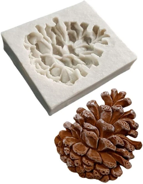 Cute Christmas Echinacea Pinecone DIY 3D Silicone Mold Making Ice Blocks Candy