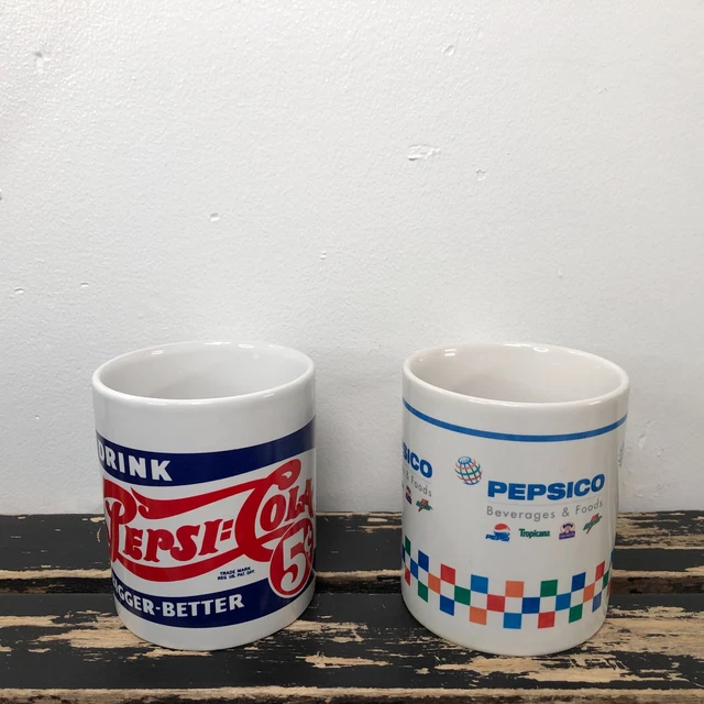 Vintage Pepsi Mug Cup Soda Cola Pepsico Tropicana Gatorade Collectible Lot 2