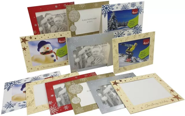 48 x Christmas Photo Frame Cards & Envelopes Personalised any Family Picture