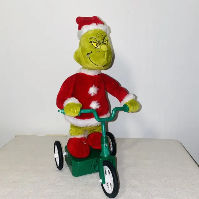 DR SEUSS THE Grinch on Green Bicycle Scooter Bike Toy Animated Song ...