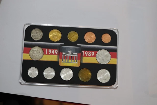🧭 🇩🇪 Germany Ddr + Federal Mint Coin Set High Grade B62 #224