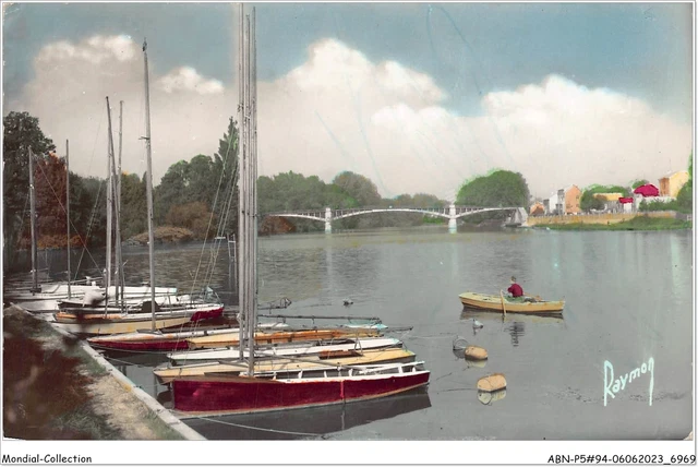 ABNP5-94-0413 - CRETEIL - la passerelle de la pie et les voiliers