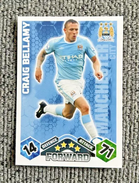 Craig Bellamy Match Attax 2009-2010 Fußball Fußball Karte Manchester City