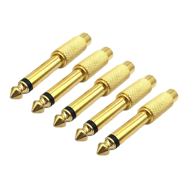 Audio Adapter Connector 635 to RCA female 65 to AV Gold plated and Durable