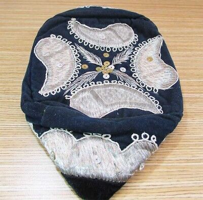 Antique Silver Wire Antique Velvet Bride Fes Head Wear Hat Collectables 2