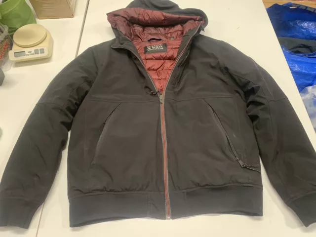 Scotch & Soda Gr. L Herren Jacke Schwarz Bomber-Style Gefüttert innen Gesteppt D