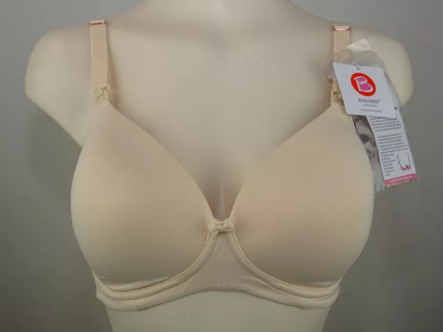 Bravado 127 Designs Body Silk Women's Nursing Light Lined Wire Free Bra US 34 DD