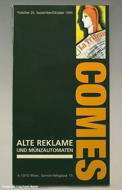 Heft - ZACKE GALERIE COMES ALTE REKLAME- von 9-10/1995