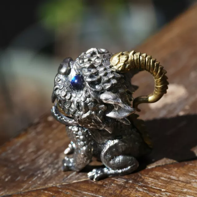 Mythical Beast Pendant. Gift for Him. Handmade Necklace. Sterling Silver Pendant 2