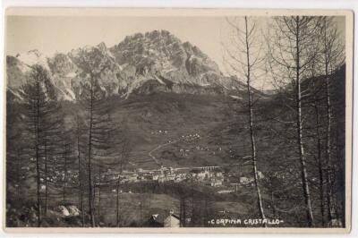 NON VIAGGIATA Cartolina Cortina Cristallo - Studio AZ Belluno 