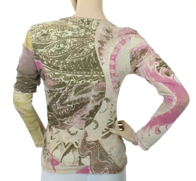 ROBERTO CAVALLI CLASS Women's Pink Shirt Embellished Made in Italy ...