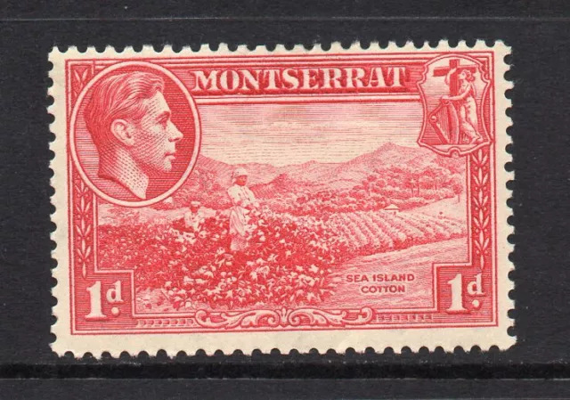 Montserrat - 1938-48 - 1d Carmine (sg102) Perf 13, Mint