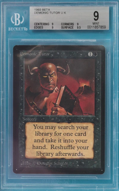 Demonic Tutor Beta Graded BGS 9 MINT MTG MAGIC CARD (0011857859) ABUGames Demonic Tutor Beta Graded BGS 9 MINT MTG MAGIC CARD (0011857859) ABUGames