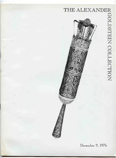 The Alexander Goldstein Collection Israel & Related Judaica NASCA Calalog 1976