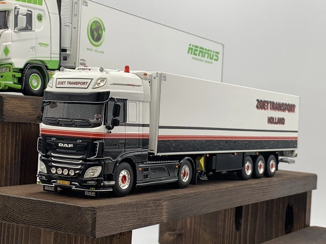 Modèle Réduit Camion DAF XF 105 SSC Avec Remorque Réfrigérée Guido Paulus - Échelle 1/50 - Neuf