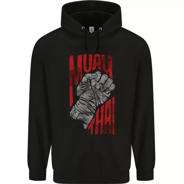 Felpa con cappuccio bambini Muay Thai Fighter Fist MMA arti marziali bambini