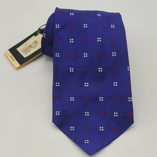 With Tags Polo Ralph Lauren Blue Red White Silk Neck Tie Necktie