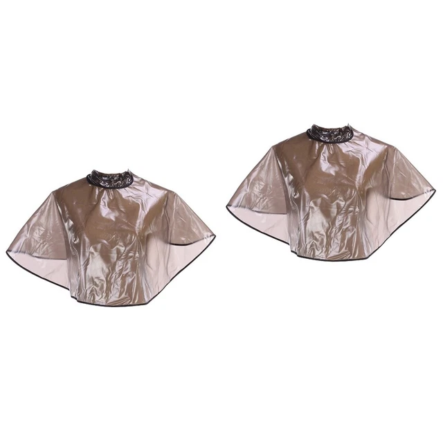 2 piezas Delantal para colorear el cabello capa corta para corte de pelo impermeable